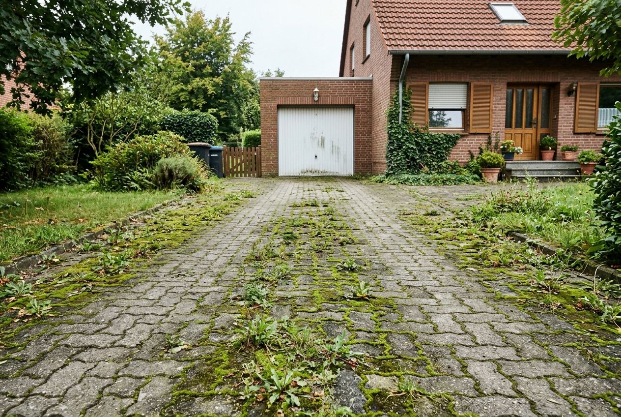 Reinigung von Außenflächen — Vorher